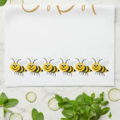 Mit Monogramm Bienendesign Geschirrtuch (Gefaltet)