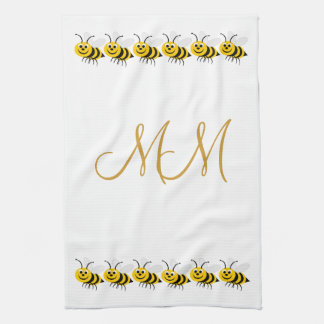 Mit Monogramm Bienendesign Geschirrtuch