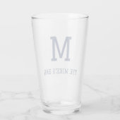Mit Monogramm Bier Glas (Rückseite)