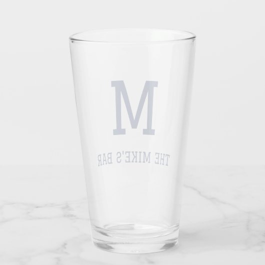 Mit Monogramm Bier Glas (Rückseite)