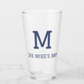 Mit Monogramm Bier Glas (Vorderseite)