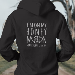 Mit Monogramm bin ich auf My Honeymoon Verheiratet Hoodie