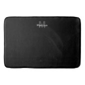 Mit Monogramm Black Chic Badematte (Vorderseite)