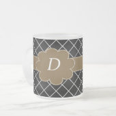 Mit Monogramm Black Diamond Mattglastasse (Vorderseite Links)