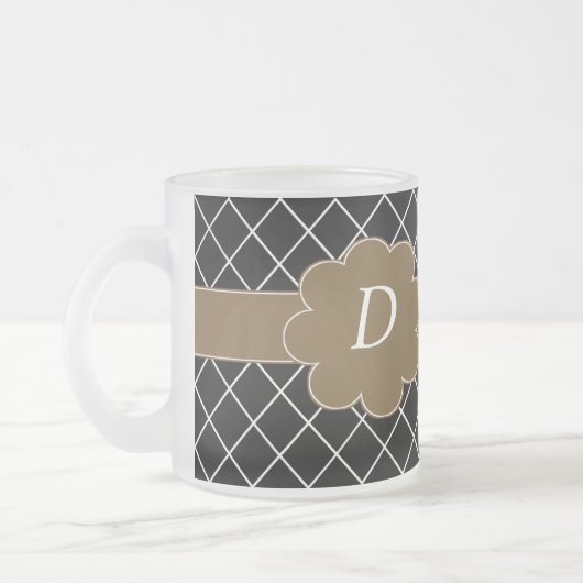 Mit Monogramm Black Diamond Mattglastasse (Links)