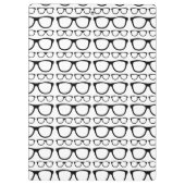 Mit Monogramm Black Glasses Aqua Personalisierter  Klemmbrett (Rückseite)