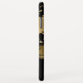 Mit Monogramm Black-Gold-Script Case-Mate iPhone Hülle (Hinten/Rechts)