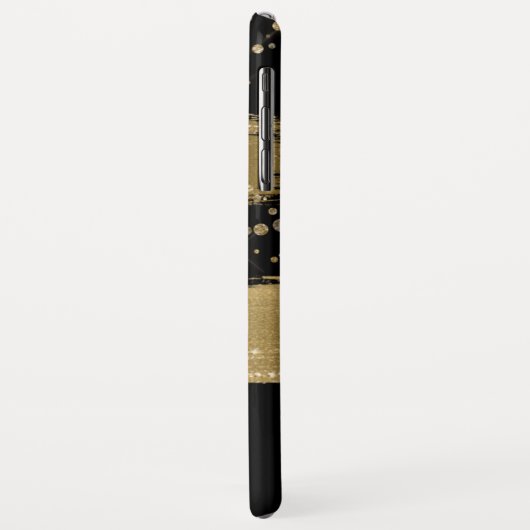 Mit Monogramm Black-Gold-Script Case-Mate iPhone Hülle (Hinten/Links)