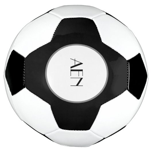 Mit Monogramm Black Gray White Fußball (Gedreht)
