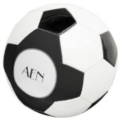 Mit Monogramm Black Gray White Fußball (Dreiviertel)