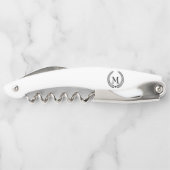 Mit Monogramm Black Laurel Wreath Kellnermesser (Rückseite)