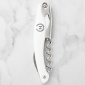 Mit Monogramm Black Laurel Wreath Kellnermesser (Rückseite)