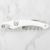 Mit Monogramm Black Laurel Wreath Kellnermesser (Vorderseite)