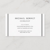 Mit Monogramm Black Metallic Foil Consultant Visitenkarte (Rückseite)