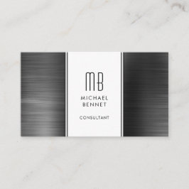 Mit Monogramm Black Metallic Foil Consultant Visitenkarte