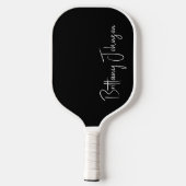 Mit Monogramm Black Pickleball Paddel Pickleball Schläger (Rückseite)