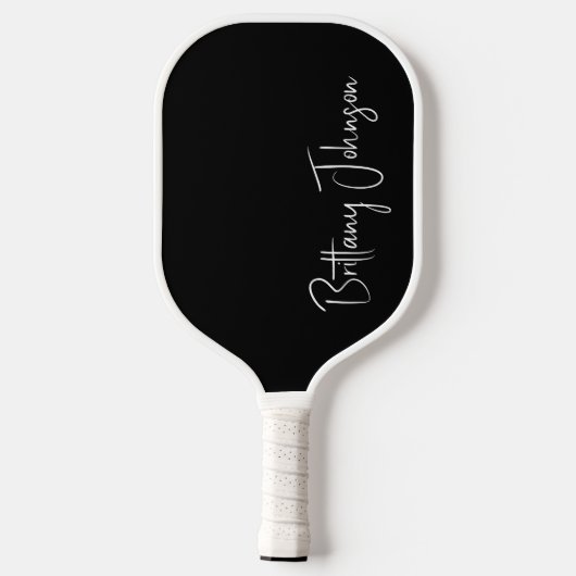 Mit Monogramm Black Pickleball Paddel Pickleball Schläger (Rückseite)
