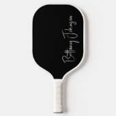 Mit Monogramm Black Pickleball Paddel Pickleball Schläger (Vorderseite)