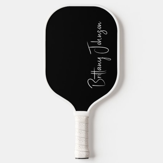 Mit Monogramm Black Pickleball Paddel Pickleball Schläger (Vorderseite)