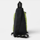 Mit Monogramm Black Tennis Racket Muster Crossbody Bag (Rückseite)