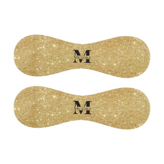 Mit Monogramm Black und 14K Gold Glitzer Baseball (Paneele)