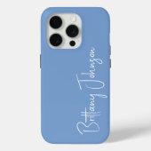 Mit Monogramm Blau Case-Mate iPhone Hülle (Rückseite)