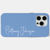 Mit Monogramm Blau Case-Mate iPhone Hülle (Rückseite (Horizontal))