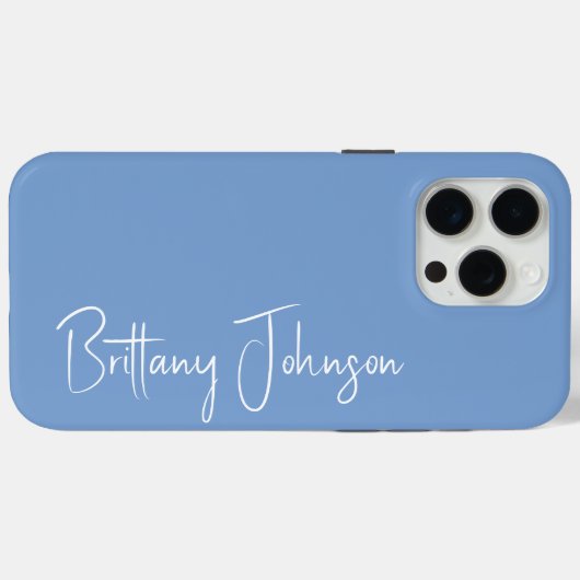 Mit Monogramm Blau Case-Mate iPhone Hülle (Rückseite (Horizontal))