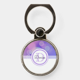 Mit Monogramm Blau Lila Abstrakt Handy Ring