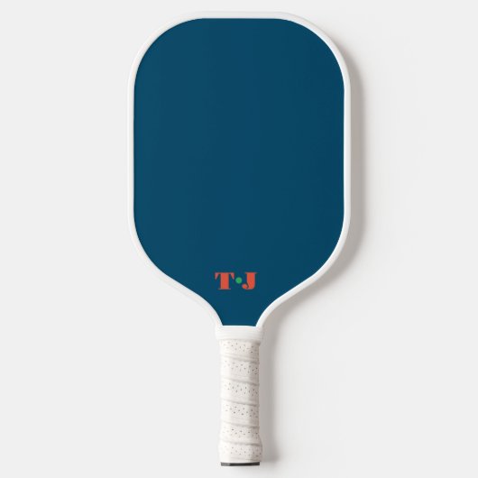 Mit Monogramm Blau Pickleball Schläger (Vorderseite)