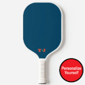 Mit Monogramm Blau Pickleball Schläger