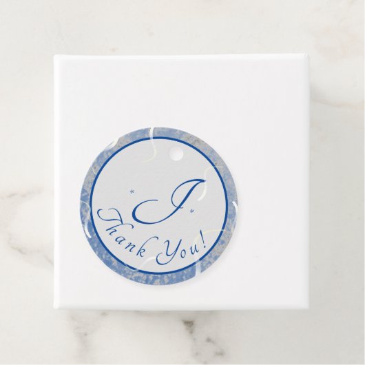 Mit Monogramm Blau und Graumarmor Geschenkanhänger (Beispiel)