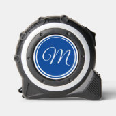 Mit Monogramm Blau und Weiß Maßband (Vorderseite)