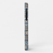 Mit Monogramm blaubraunes Stammmuster Case-Mate iPhone Hülle (Hinten/Links)