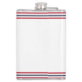 Mit Monogramm blaue blaue Krabbe Flachmann (Rückseite)