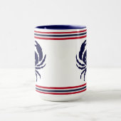 Mit Monogramm blaue blaue Krabbe Tasse (Zentrum)