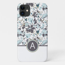 Mit Monogramm Blaue Flora Case-Mate iPhone Hülle