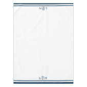 Mit Monogramm blaue Grenze Tischdecke (Vorderseite)