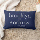 Mit Monogramm blaue Hochzeitskissen Lendenkissen (Decke)