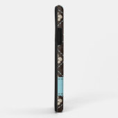 Mit Monogramm blaue Lilie Case-Mate iPhone Hülle (Hinten/Rechts)