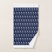 Mit Monogramm blaue Sandpipers Nautical Ba Badhandtuch Set (Handtuch)