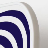 Mit Monogramm blaue und weiße optische Illusion Pickleball Schläger (Linke Seite)