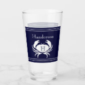 Mit Monogramm blaue Weißkrebserkrankung Glas (Rückseite)
