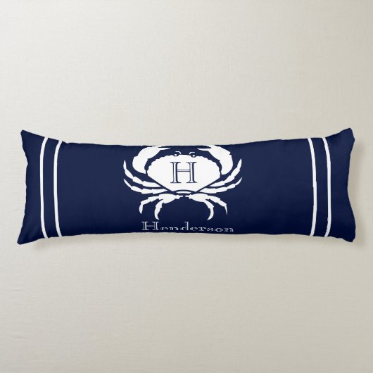 Mit Monogramm blaue Weißkrebserkrankung Seitenschläferkissen (Vorderseite)