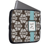 Mit Monogramm blaues Laptopschutzhülle (Vorne Rechts)