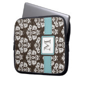 Mit Monogramm blaues Laptopschutzhülle (Vorderseite Links)