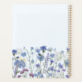 Mit Monogramm blaues Wasser Wildblume Meadow Planer (Rückseite)