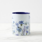 Mit Monogramm blaues Wasser Wildblume Meadow Tasse (Zentrum)