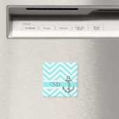 Mit Monogramm Blaugrauer Anker Magnet (In Situ (Geschirrspüler))