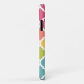 Mit Monogramm blaurosa marokkanisches Gittermuster Case-Mate iPhone Hülle (Hinten/Rechts)